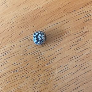 Silver flower charm